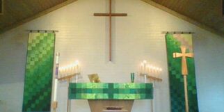 Our Sanctuary altar area during the season after Pentecost at LCCKPicture